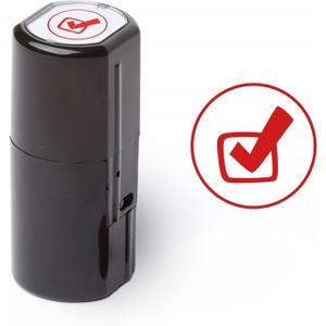 Self-Inking Teacher Stamps for Grading, Multicolor Assessment Stamp, Motivational Feedback Stamps, Homework Review Stamps, Praise Stamp Gift (Red, Check)