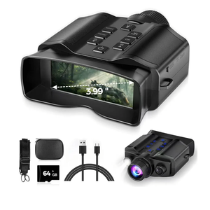 Night Vision Goggles for Adults, Night Vision Binoculars with10000mAh Rechargeable Battery, 3.99" HD Screen & 64GB Card, Infrared Binoculars for Hunting, Camping, Surveillance
