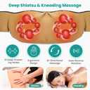 Nekteck Shiatsu Neck Massager with Heat for Pain Relief Deep Tissue, 2026 Upgraded 3D Back Shoulder Kneading Massage Pillow, Relaxation Gifts for Him Her Mom Dad Mother's Day, Beige (NOT Cordless)