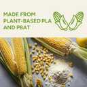 13 Gallon Compostable Trash Bags, 40 Bags Compost Bags for Countertop Bin, Camping Toilet Bags for Portable Toilet, BPI Certified and Meet The ASTM D6400 Standard