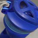 ZULU Torque 16oz Plastic Kids Water Bottle with Silicone Sleeve and Leak-Proof Locking Flip Lid, Soft Touch Carry Loop for School Backpack, Lunchbox, BPA-Free Dishwasher Safe, Mojo Blue