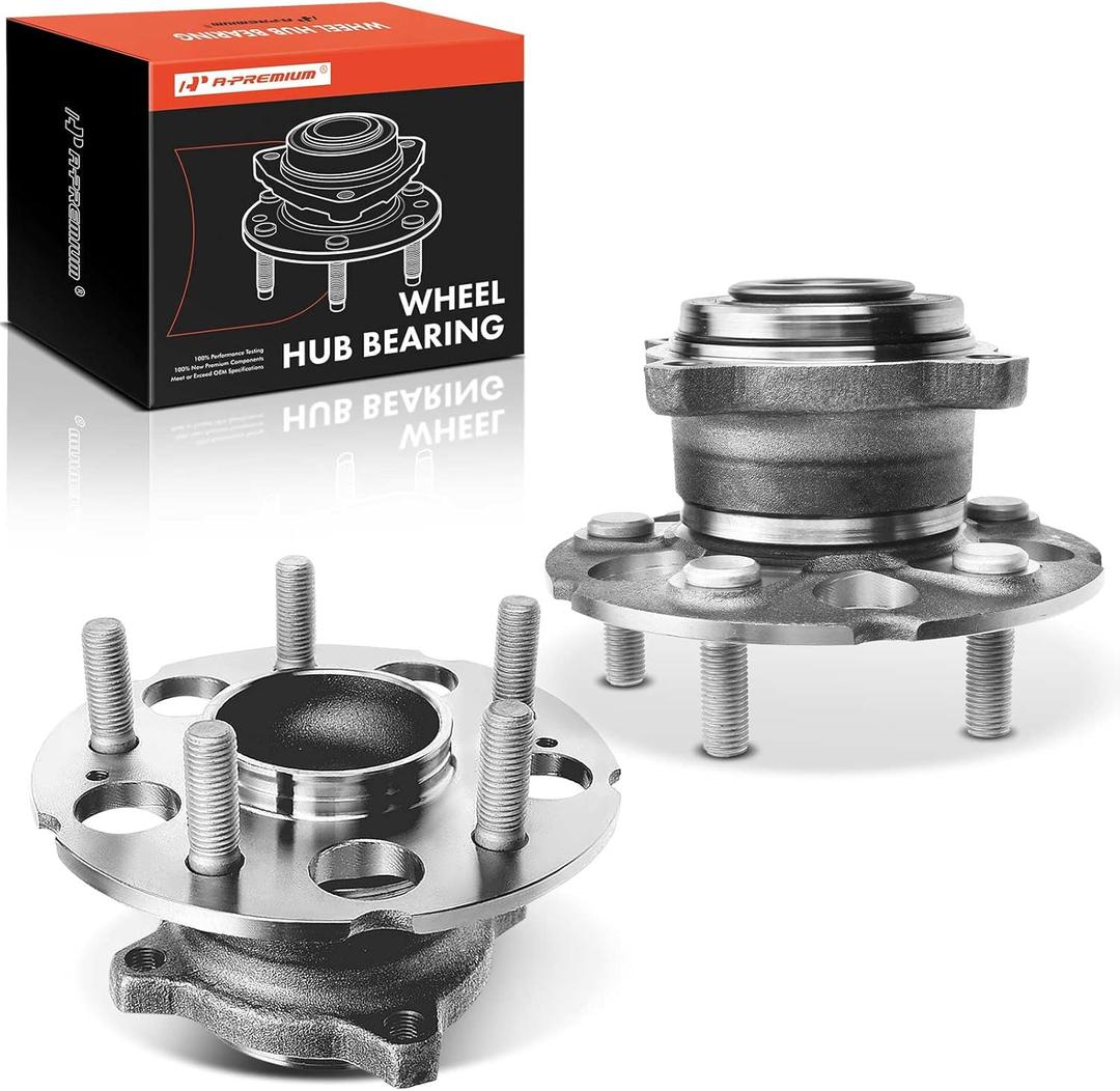 A-Premium 2 x Rear Wheel Bearing and Hub Assembly with 5-Lug Compatible with Honda CR-V 2007-2011, Accord Crosstour 2010-2011, Crosstour 2012-2015, FWD Only