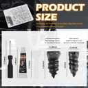 4 x 60PCS Car Tire Repair Rubber Nail Kit,Self-Tapping Tire Plug Kit Includes Tires Repairs Screws/Screwdrivers/Glue,Professional Tires Repair Screws Kits for Cars/Motorcycle