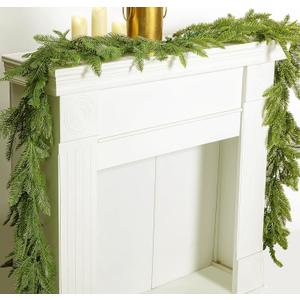 6ft Artificial Christmas Garland - Realistic Faux Pine Garland for Fireplace Mantel, Indoor Outdoor Holiday Decor, Xmas Party Decoration (1 Pack)