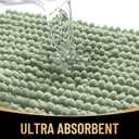 OLANLY Thick Bathroom Runner Rugs 47x20, Extra Soft Absorbent Chenille Bath Rugs, Rubber Backing, Machine Wash Dry, Long Bath Mats for Bathroom, Tub and Shower, Home Decor Accessories, Sage Green