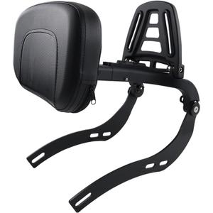 Motorcycle Multifunction Sissy Bar Driver Passenger Adjustable Backrest for Indian Scout Bobber Sixty Rogue Twenty 2018-2023 with Folding Luggage Rack Accessories (black)