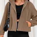 PRETTYGARDEN Womens 2026 Winter Fleece Sherpa Jacket Trendy Long Sleeve Zip Up Cropped Warm Coat Fall Fashion Workout Clothes (S)