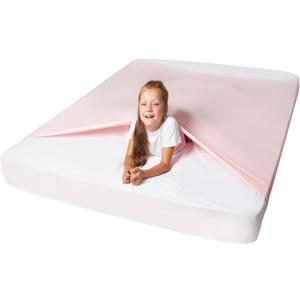 Sensory Compression Sheet for Kids | Spandex Bed Sheet for Deep Pressure Comfort | Sensory Sheet for Autism & ADHD | Breathable Bedding for Better Sleep (Twin, Baby Pink)