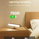 Rechargeable Wall Sconces Set of Two, Walnut Wood Battery Operated Wall Sconce, Magnetic Wall Lights for Bedroom with Remote & Touch Control, 15 RGB, 360 Rotatable Dimmable LED Wall Lamp 3 Color