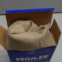 MIULEE Beige Sheer Curtains 84 Inches Long, 4 Panels Set, Rod Pocket Voile Drapes Light Filtering and Semi Transparent, Elegant Window Treatments for Bedroom Living Room,42 x 84 Inches