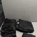 MR&HM Queen Sheet Set, 4-Piece Cooling Sheets, Rayon Derived from Bamboo & Polyester Blend, Soft & Silky, 15" Deep Pockets with Elastic Straps, Hotel Luxury for Hot Sleepers, Black