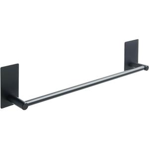 Alise Adhesive Towel Bar, 16 Inch Towel Racks for Bathroom SUS 304 Stainless Steel,Bathroom Towel Holder No Drill, Strong Self Adhesive Towel Bar, Matte Black