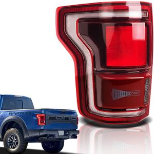 LED Tail Lights Compatible With Ford Raptor F150 2017 2018 2019 2020 Rear Brake Lamp Signal Assembly Taillights with Blind Spot HL3Z13405F Module Not Included (Left Driver Side)