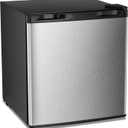 Antarctic Star Upright Freezer 1.1 Cu.ft, Compact Mini Freezer with Reversible Single Door, Temperature Control, Removable Shelves, Small freezer Stainless Steel for Home, Silver