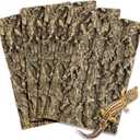 Fhiny 4 PCS Cork Bark Background, 11.6" x 7.7" Natural Cork Bark for Reptiles Bearded Dragon Climbing Backdrop Terrarium Habitat Wall Decor Accessories for Turtle Gecko Lizard Snake Spider Frog