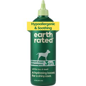 Earth Rated Hypoallergenic 3-in-1 Soothing Dog Shampoo & Conditioner for Dogs & Puppies, Deodorizing, 98.5% Natural Origin Ingredients, 16 oz