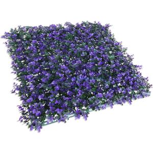 Artificial Lavender Fence Privacy Screen Evergreen Hedge Panels Fake Plant Wall 20"X20" Inch (8pcs)