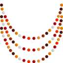 WILLBOND 3 Pieces Wool Felt Rainbow Ball Garland Colorful Pom Pom 6.5 ft Long 24 Ball Garland for Easter Mardi Gras Classroom Halloween Thanksgiving Xmas (Assorted Colors)