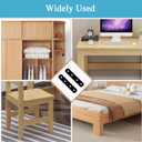 8PCS 3.80 x 0.75 Black Straight Flat Brace, Stainless Steel Sturdy Bracket, Metal Strap for Wood Furniture Chair with 32PCS Screws