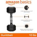 Amazon Basics Rubber Hex Dumbbell Hand Weight, 10lbs