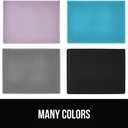 GORILLA GRIP Honeycomb Cat Litter Box Mat, Two Layer Trapping Waste Mats, Soft On Paws, Litter Box Supplies and Essentials for Indoor Cats, Traps Excess, Water Resistant for Floors, 24x15 Turquoise