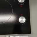 Noxton 110v Electric Cooktop 2 Burners, Plug in Electric Stove 12 Inch, Built-in or Above the Counter Use, 9 Power Level, Knob Control Ceramic Stovetop, Great for the Elderly