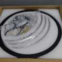 CNRATYE 13" Industrial Drum Glass Chandelier, 3-Light Rustic Hanging Pendant Lights, Metal Round Lighting Fixture for Dining Room Foyer Entryway Hallway Bedroom, Clear Waterglass Drum Shade