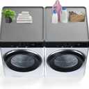 2PCS Washer and Dryer Covers for The Top, 27In X 27In Silicone Dryer Top Protector Mat, Waterproof, Scratch Resistant, Washable, Dryer Countertop for Home Kitchen and Laundry Room (Grey-2Pack)