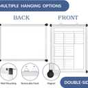 2 x LUCYCAZ Magnetic Dry Erase Board for Wall, 16" x 12" Double-Sided Whiteboard, Sliver Aluminum Frame Weekly Calendar Small White Board for Office,Home,Kitchen