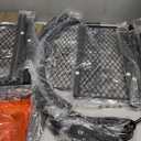 Snughome Entryway Table, Console Table with Charging Station, Industrial Narrow Sofa Table with 5 Tier Storage Shelves, Entrance Table for Hallway, Living Room, Foyer, Grey