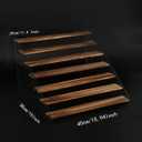 7 Tier Acrylic Wooden Display Stand, Clear Acrylic and Wood Tiered Display Shelf Rack, 15.7 Inch Step Ladder Riser for Cupcakes Perfumes Figures Collectibles (7 tier Carbonized color)
