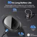 Wireless Earbuds Bluetooth 5.4, 50H Playtime Sport Earphones with Earhooks, HiFi Stereo Bluetooth Hearphones with ENC Noise Cancelling Mic, IPX7 Waterproof Over the Ear Buds for Gym/Running/Workout