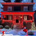 JMEXSUSS 2 Pack Solar String Lights Outdoor Waterproof, Total 400 LED 151FT Solar Christmas Lights Outdoor, 8 Modes Christmas Light for Outside Patio Yard Tree Decorations, Red