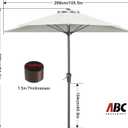 ABCCANOPY Patio Umbrella 9FT - Outdoor Half Umbrellas for Patio, Backyard, Garden, Deck (Light Beige)