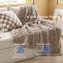 Bedsure Comforter King Size 5 Pieces - King Size Comforter Set with Checkered Throw Blanket and Decorative Pillow, Lightweiget Bedding, All Season Bedding Sets, Linen Beige