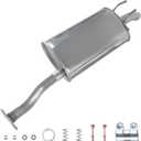 Stainless Steel Rear Exhaust Muffler Compatible With Honda Civic 2012-2015 1.8L, #54882 18307-TR6-A01