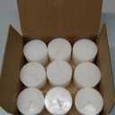 8 Hour White Votive Candles for Weddings Party Spa and Emergency, Set of 72 Small Unscented Bulk Candles for Restaurants and Home Decoration (1.25 Inch, 72 Pack)