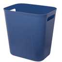 UUJOLY Plastic Small Trash Can Wastebasket, Garbage Container Basket for Bathrooms, Laundry Room, Kitchens, Offices, Kids Rooms, Dorms, 3.5 Gallon, Blue