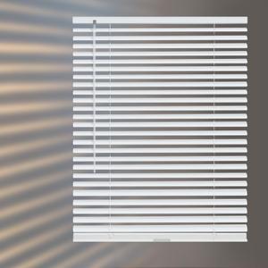 HIDODO Aluminum Mini Blinds for Windows Cordless Horizontal Window Shades for Light Adjustment, Metal Venetian Blinds Waterproof for Bedroom, Bathroom, 48" W x 64" H, White
