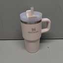 STANLEY Quencher H2.0 Tumbler with Handle and Straw 20 oz | Flowstate 3-Position Lid | Cup Holder Compatible for Travel | Insulated Stainless Steel Cup | BPA-Free | Rose Quartz 2.0