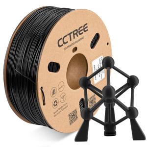 CCTREE 3D Printing ABS Filament 1.75mm, Strong & Durable, Heat Resistant, Dimensional Accuracy 0.03mm, 3D Printer Filament 1KG, Black