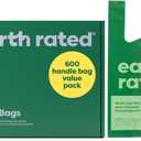 Earth Rated Dog Poop Bags with Handles Value Pack, Easy Tie and Leakproof, Lavender, 600 Handle Bags