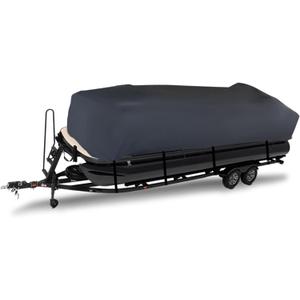 21-24Ft Boat Cover Trailerable Pontoon Heavy Duty Fabric Gray