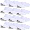 12 Pack Sun Visor Hats Softball Adjustable Cap Sun Protection for Women Men (White)