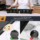 Stove Gap Covers Stainless Steel, Stove Gap Filler, Range Trim Kit for Stove, Counter and Oven, Easy Clean with Heat Resistant, Retractable from 13.8" to 27.5", Width 0.79", Black, 2Pcs