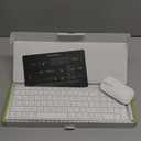 seenda Bluetooth Keyboard and Mouse Combo for Mac, SKM64-2 Rechargeable Silent Wireless Keyboard Mouse Compact Slim, 3 Multi-Device Connection, Compatible for Mac MacBook Pro/Air iPad, White Silver