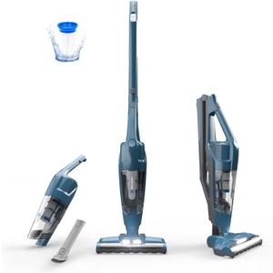 Vacmaster Portable 10.8V 2-in-1 Cordless Stick Lightweight Vacuum Cleaner with 2-Speed Power Control and LED Headlight for Hardwood Floor, Carpet & Pet Hair, Blue