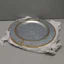 Gold Rim Galvanized Charger Plates (Set of 4)