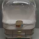 Makeup Organizer Countertop, Skincare Holder Bathroom Counter Organizer, Storage Box Cosmetic Display Cases, Teen Girl Gifts Make up Organizers for Vanity, Dresser (Rose Gold)