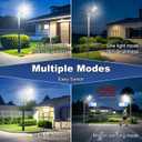 2026 New Solar Street Light, Solar Street Lights Outdoor Waterproof Dusk to Dawn 7000K LED Security Flood Light with Motion Sensor and Remote Control for Pathway, Entryway & Yard